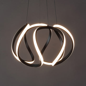 Euphoria 18.5" Contemporary Designer Aluminum/Iron Scribble Integrated LED Pendant Light - JONATHAN Y